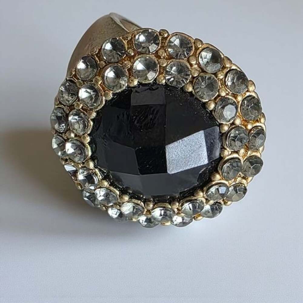 Black and Gold Statement Ring